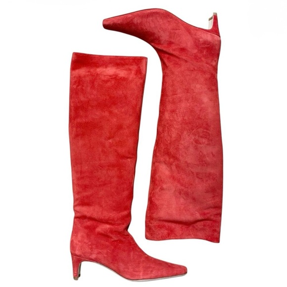 STAUD Auburn Suede Heeled Boots - Picture 3 of 6